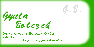 gyula bolczek business card